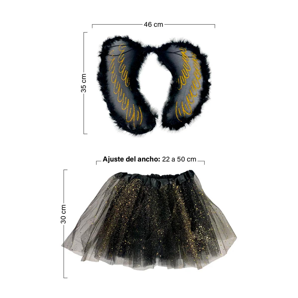 Miniatura 4 de Disfraz Mascota Angel Negro OF-1487PET